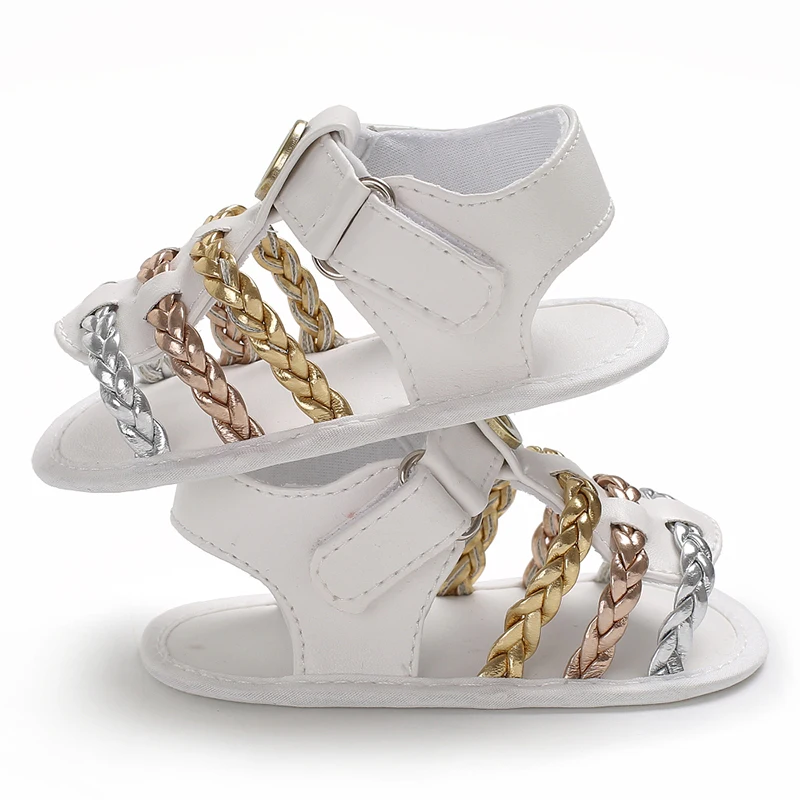 Сандалии для девочек новое летнее платье для новорожденных, для маленьких девочек сандалии на мягкой подошве обувь для самых маленьких кроссовки для детей, начинающих ходить