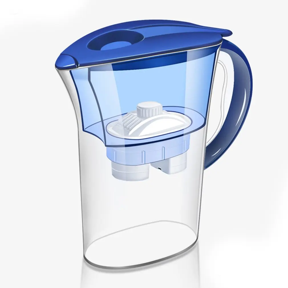 Кувшин с фильтром для воды чайник стерилизация мульти эффект фильтр с заправка картриджа активированный уголь домашняя офисная кружка очиститель - Цвет: dark blue A
