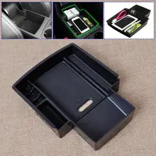 DWCX черный автомобиль внутренний центральный управление подлокотник хранения вторичный бардачок организованный контейнер Подходит для Audi A4 A5 2013
