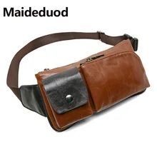 Maideduod модная мужская поясная сумка Повседневная из искусственной кожи с цепочкой Bananka сумки на молнии нагрудные поясные сумки нагрудная сумка для путешествий поясная сумка