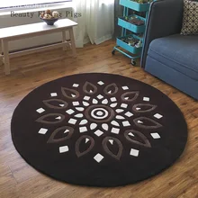 Сад Лотос круглый гостиная спальня ковер на диван подкладка для кофейного столика полный пол ковер татами прикроватное одеяло утолщаются без стирки