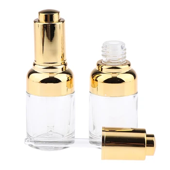 

2Pieces Empty Aromatherapy Oils Dispenser Bottles, 30ml(1 Ounce) Clear Essential Oils Glass Vials & Glass Eye Droppers