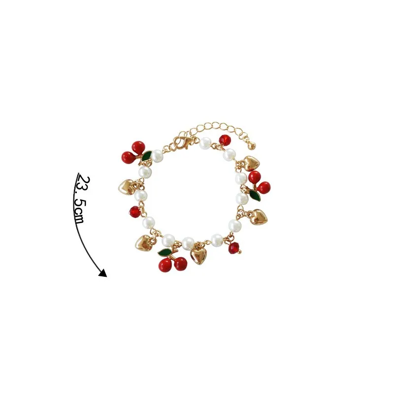Женский браслет с жемчугом и вишней|bangle bracelet|fashion bangle braceletbangles fashion |
