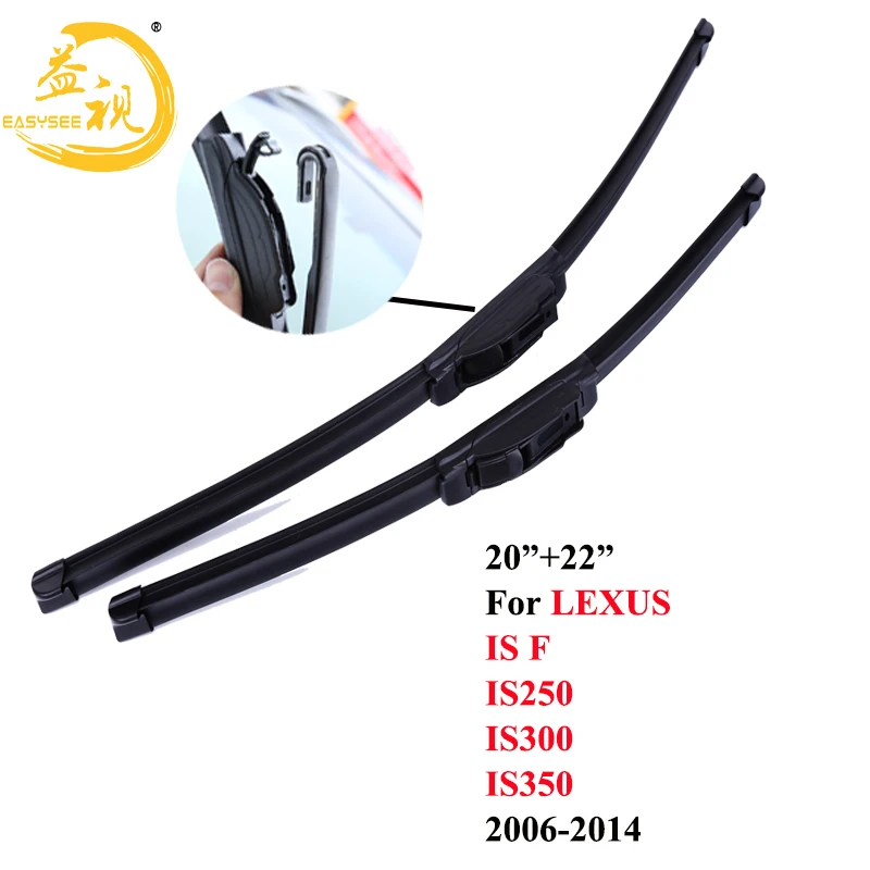 

Easysee Wiper blades for BoneLess winter Rubber windscreen windshield wiper LEXUS IS F IS250 IS300 IS350(2006-2014) 20"+22"