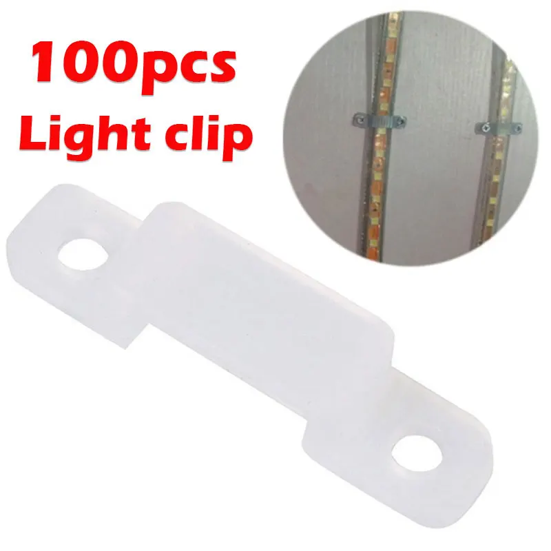 

100pcs Durable Fixer Clip for Light Parts LED Strip Light for Fixer Silicon Clip 5050 5630 Silicon Fastener RGB Fix