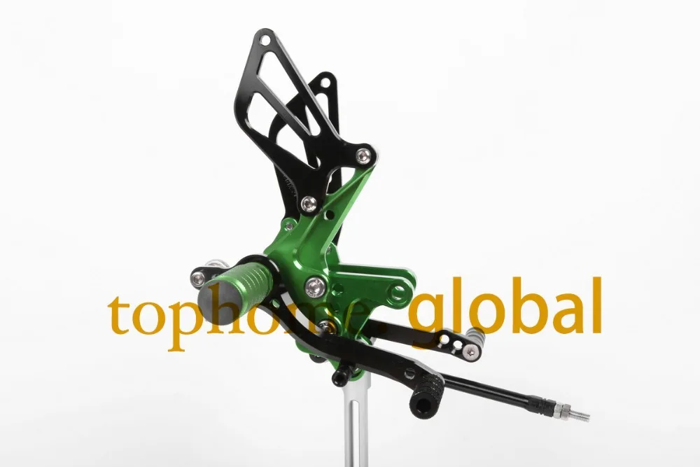 Для Suzuki GSXR750 1996-2005 зеленый и черный с ЧПУ Rearsets подножки задний комплект подножки 1997 1998 1999 2000 2001 2002 2003