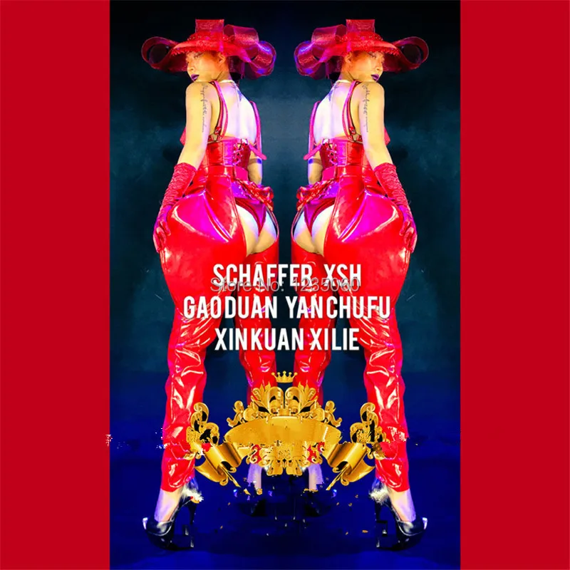 Nightclub-Female-Red-Chinese-Style-Hat-Ballroom-Costumes-Dance-Team-Sexy-Lady-Party-Clothes-Singer-Dancer (2)_