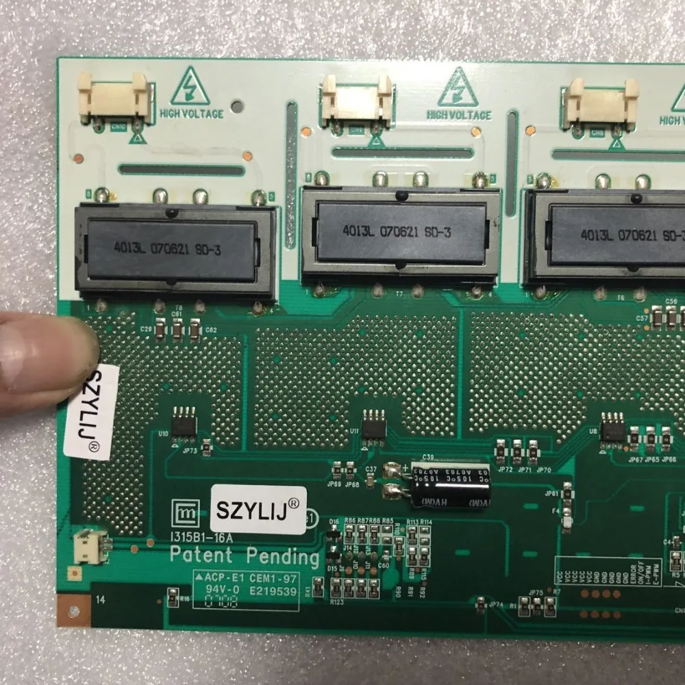 Power Board for 1pcs/lot 100% original I315B1-16A 1315B1-16A high pressure plate 8 lights with V315B1-L01 screen power board