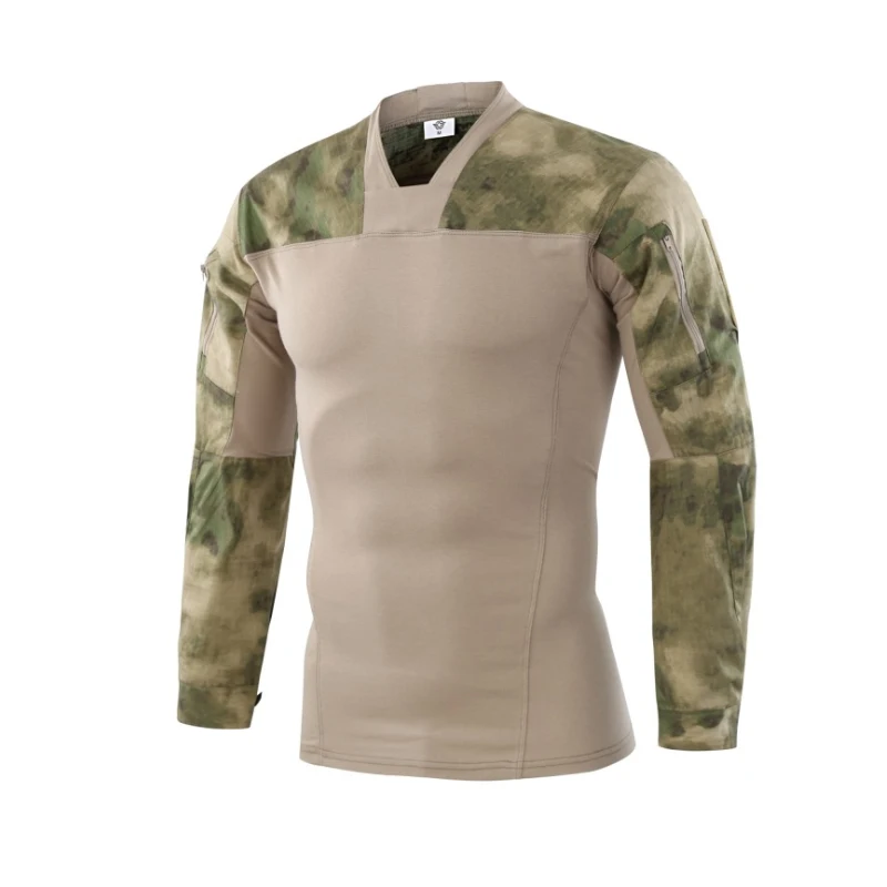 Тактическая рубашка Спортивная дышащая уличная камуфляжная форма тренировочная форма с длинным рукавом лягушка костюм - Цвет: C2