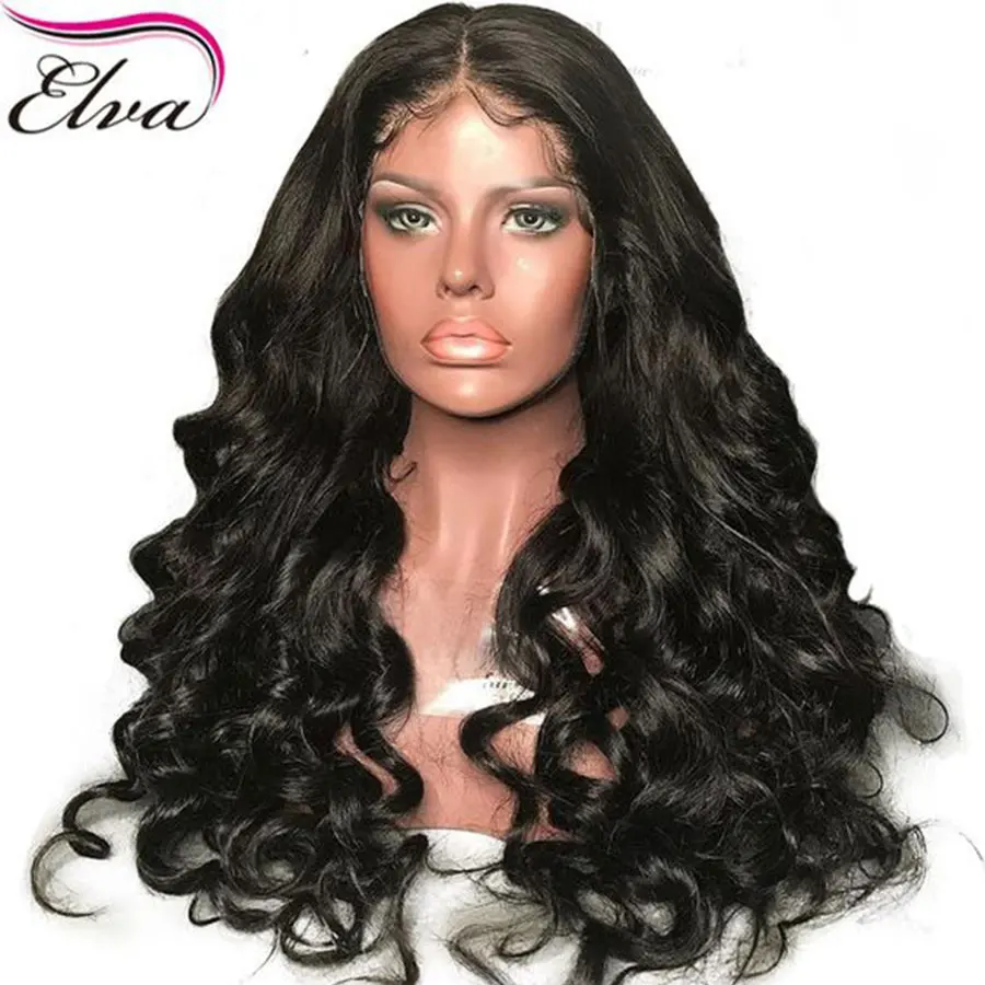 

Elva Hair 13x6 Lace Front Human Hair Wigs For Black Women Brazilian Remy Hair Loose Wave Wig With Baby Hair Pre Plucked Hairline