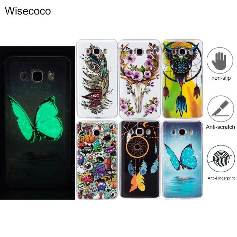 Wisecoco case для samsung galaxy j5 a3 a5 2016 j510 световой мягкий тпу fundas свет силиконовые коке