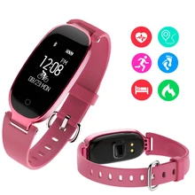 S3 Мода Смарт часы браслет девушка Для женщин монитор сердечного ритма браслет женские Фитнес трекер Браслет для iPhone