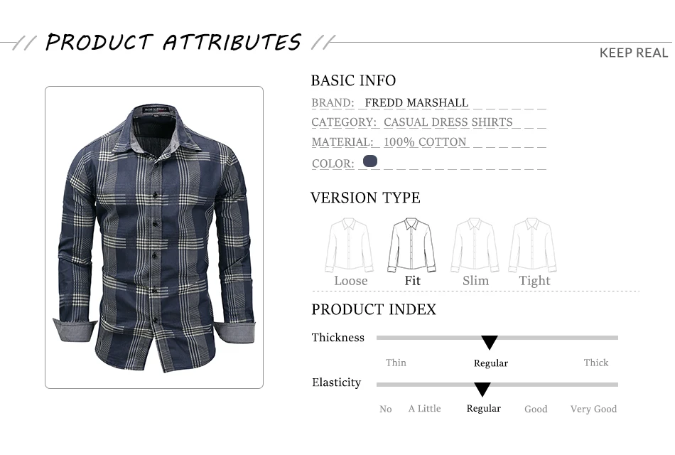 Fredd Marshall 2017 Men Long Sleeve Patchwork Plaid Denim Dress Shirt 100% Cotton Male Business Social Shirts Brand Men Clothing (5)
