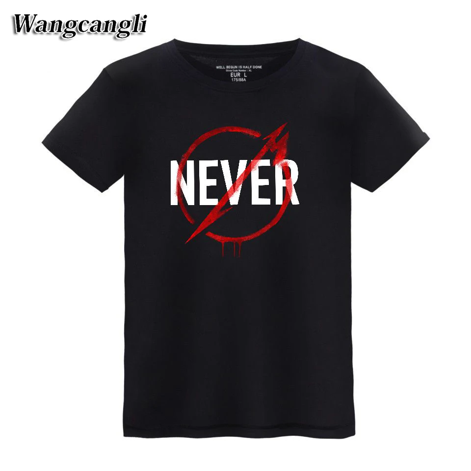 wangcangli Metallica NEVER Band t font b shirts b font font b men b font fashion