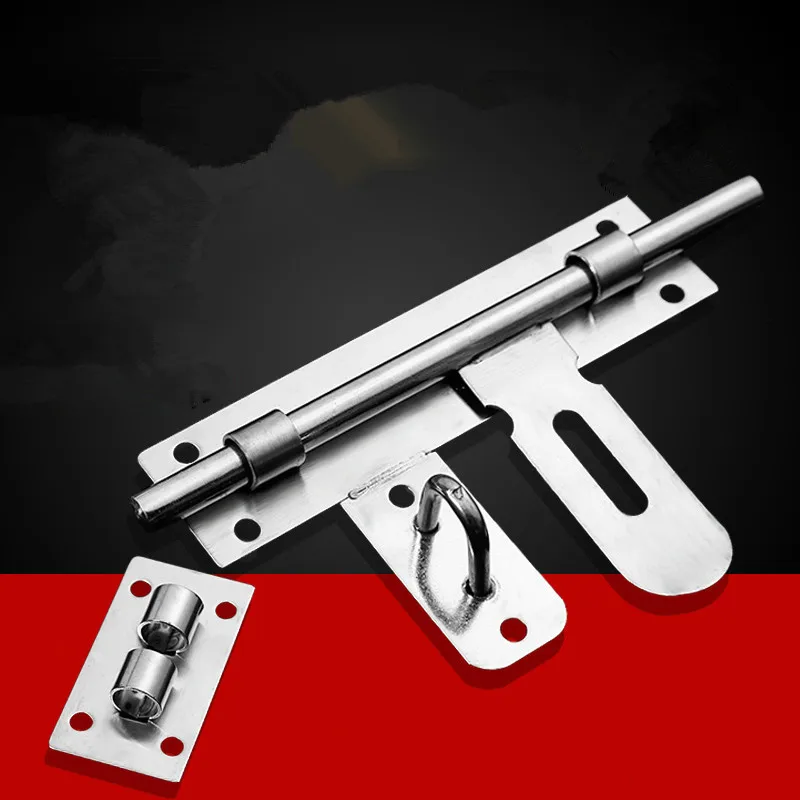 

Door latch lock stainless steel slide lock security latch for door Anti-theft Window Drawer Cupboard Locks Furniture Hardware
