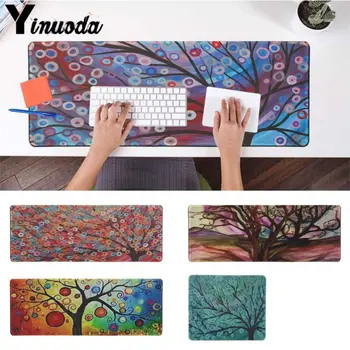

Yinuoda Non Slip PC hot painting tree Large Mouse pad PC Computer mat Size for 30x90cm 40x90cm Mousepad Locking Edge mouse pad