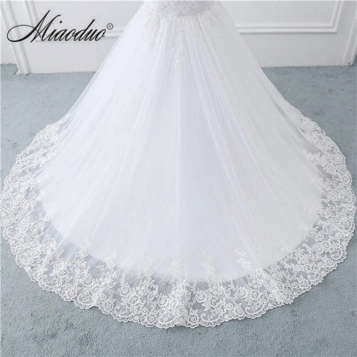 Miaoduo vestidos de novia Tank Illusion Back Appliques кружевные свадебные платья длинный халат de mariage Ghana Новое свадебное платье русалки