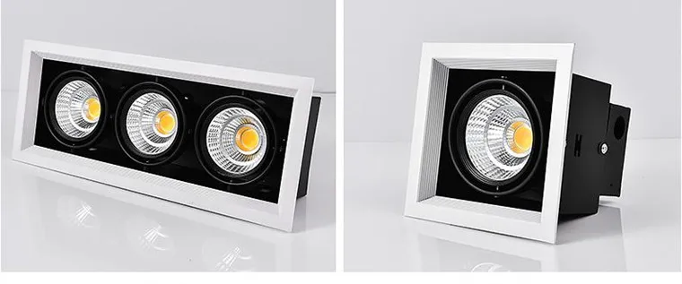 Квадратный Диммируемые потолочные утопленные светильники 10W20W30W COB светодиодный потолочный светильник AC85-265V теплый/холодный белый Светодиодный прожектор освещение внутреннее освещение