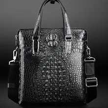 Натуральная кожа крокодила кожаный портфель для ноутбука для мужчин сумка Роскошная кожа аллигатора мужская деловая сумка