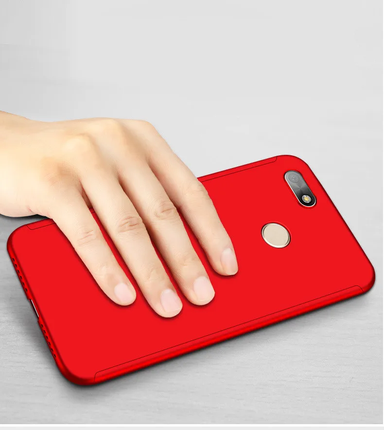 360 degree full hard case for Huawei y9 2018 honor 7c pro 7a pro 05
