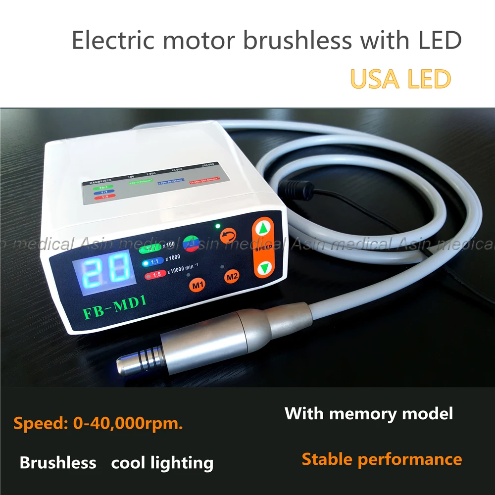 2017 NEW Dental Micromotor Oral Material LED Brushless Mini Electric micro motor System With memory function