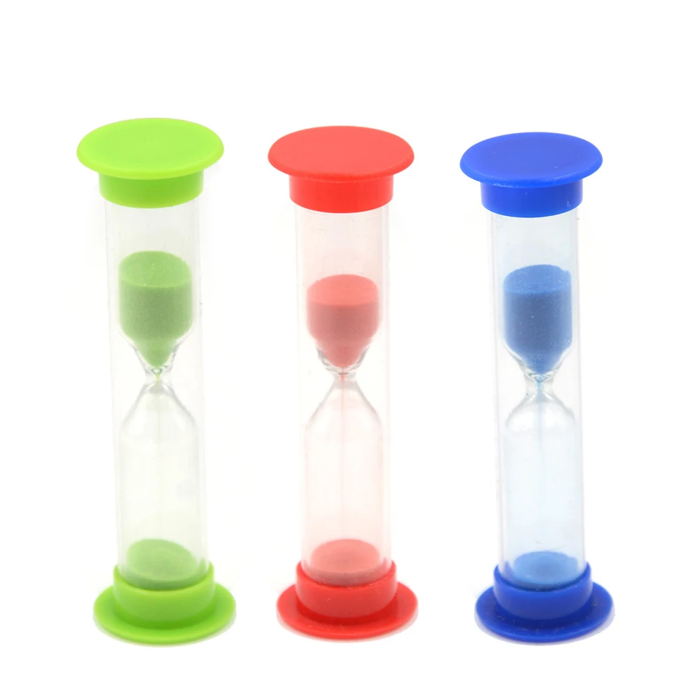 Hot Sale 3 Minutes Plastic Hourglass Colorful Sand Hourglass Toothbrush