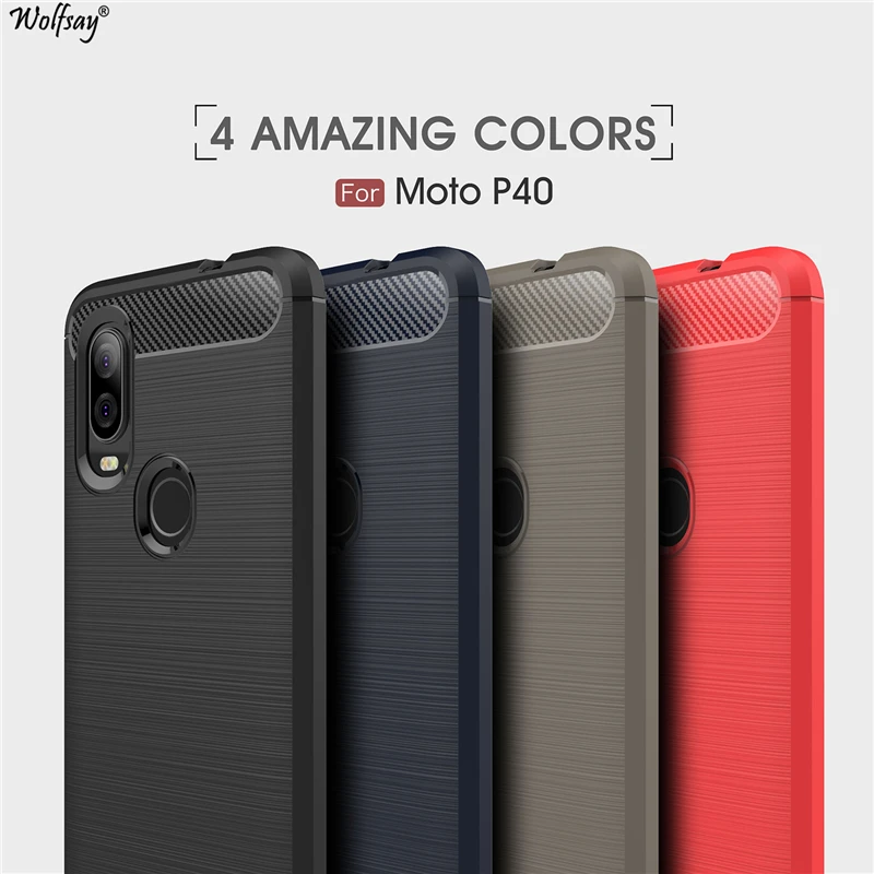 Wolfsay противоударный чехол для Motorola Moto One Vision P40 мягкий ТПУ матовый телефон Fundas