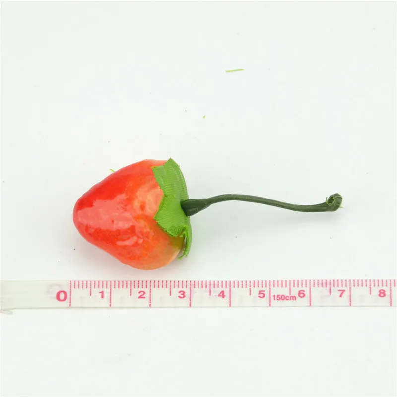 Artificial Fruits and Vegetables 10pcs/lot 3cm Mini Artificial Fruit Foam Strawberry For Home Wedding Party Garden Decoration artificial fruits and vegetables