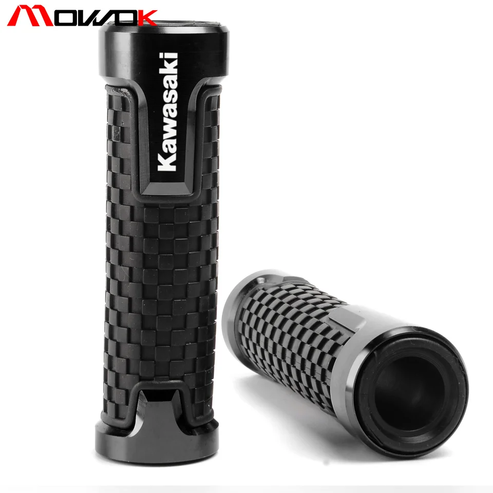 

7/8" 22mm Motorcycle Grips Handle CNC Rubber Gelps For Z900/Z900RS 2018 Z650 Z800 Z1000 NINJA 250 300 650 2017