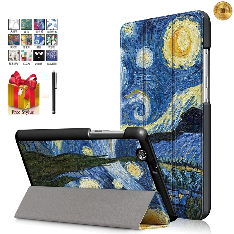 Ультратонкий планшет чехол для huawei Mediapad T3 7 3g печати Флип кожаный сотового