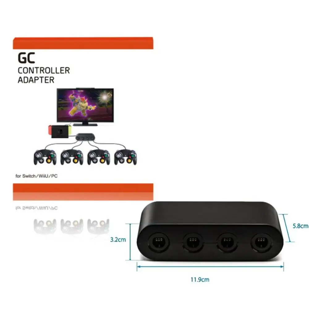

4 Ports Gamecube Controller Adapter GC Adapter for U Switch PC Gaming Accessories USB Adapter nintendo switch gc adapter