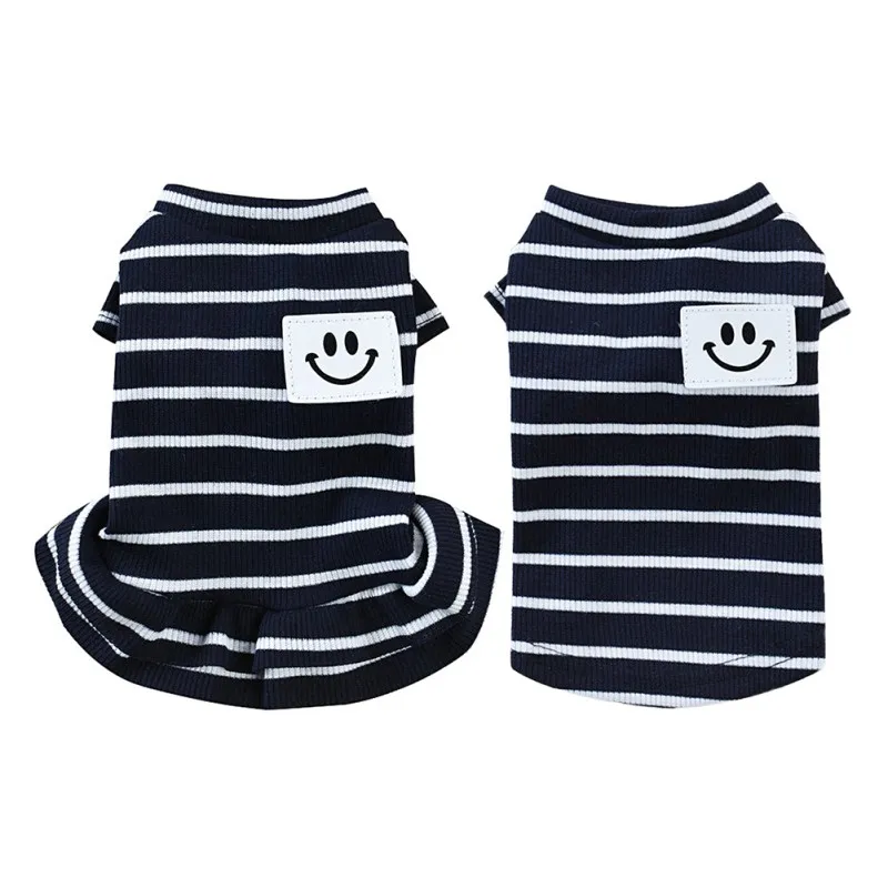 

Spring Summer Dog Clothes Striped Vest Skirt Cat Clothes Puppy Clothing Chihuahua Poodle Yorkie Costume Pet Clothing