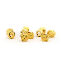 Трубка колеса золотого цвета с большим отверстием свободные запасные металлические бусины для изготовления украшений вручную Diy браслет ожерелье аксессуары