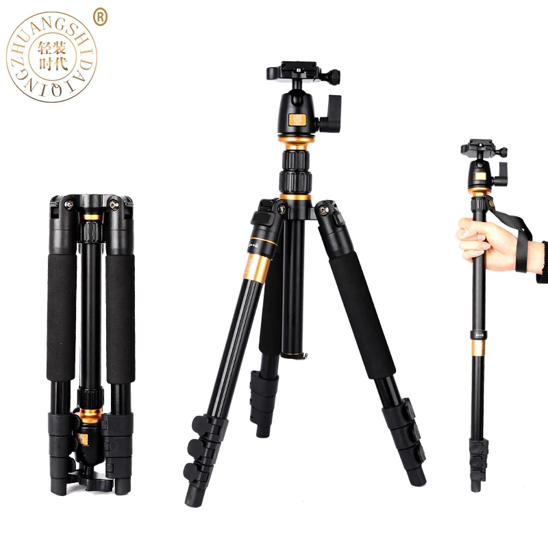 QZSD Q555 Профессиональный фотографический портативный монопод штативы + шаровая