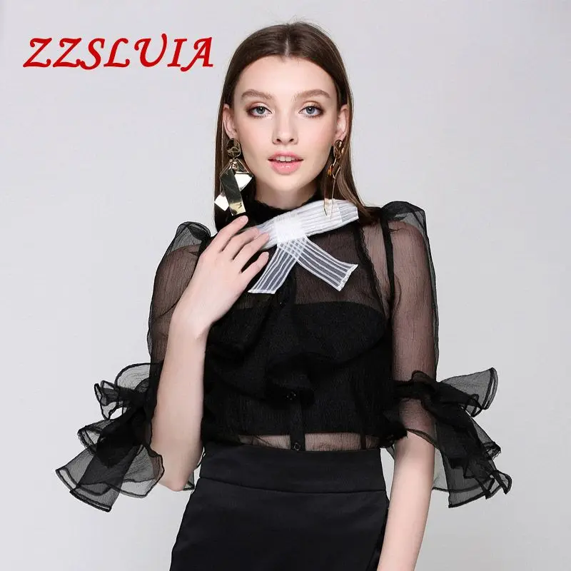 flared collar shirt