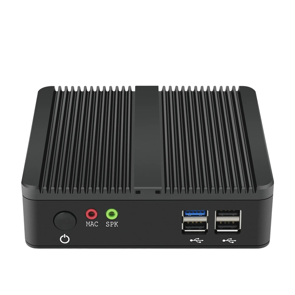 HLY Fanless Mini PC Dual LAN Celeron N2810 J1900 Mini Computer 2 Gigabit LAN Windows 7 3