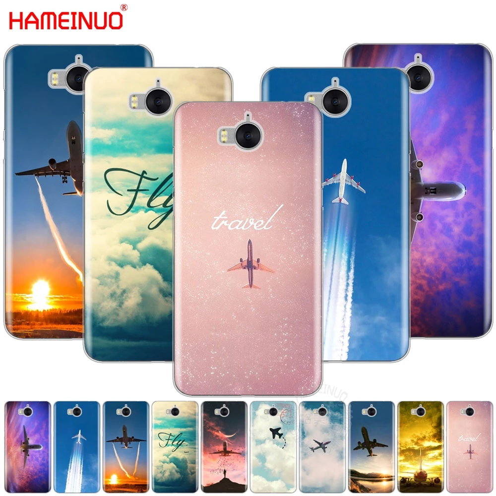 Чехол для мобильного телефона hameynuo the airplane flying sunset huawei honor 3C 4X 4C 5C 5X6 7 Y3 Y6 Y5 2 II Y560 Y7 2017