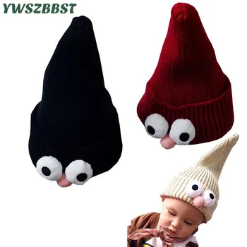 

Fashion Baby Girl Hat Children Hat for Boys Cute Big Eyes Crochet Kids Hat for Baby Autumn Winter Warm Baby Cap