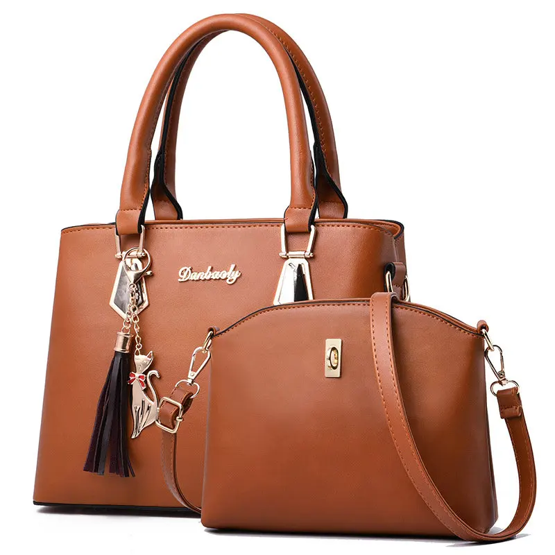 Женская сумка на весну и осень, модная сумка, простая и универсальная женская сумка через плечо, сумка через плечо, композитная сумка, C41-67 - Цвет: brown