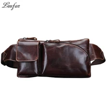 Натуральная кожа поясная сумка с Большие передние карманы для iPhone6 плюс унисекс коровья кожа поясная сумка 2 использования кожаная сумка через плечо