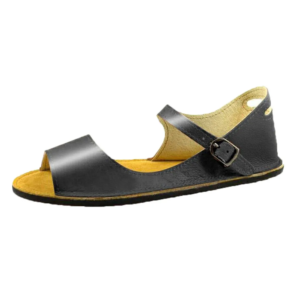 

Women Sandals Flip Flops 2019 New Summer Summer Women's Sandals Retro Buckle-Strap Sandals Student Flats Open-Toe Shoes #5