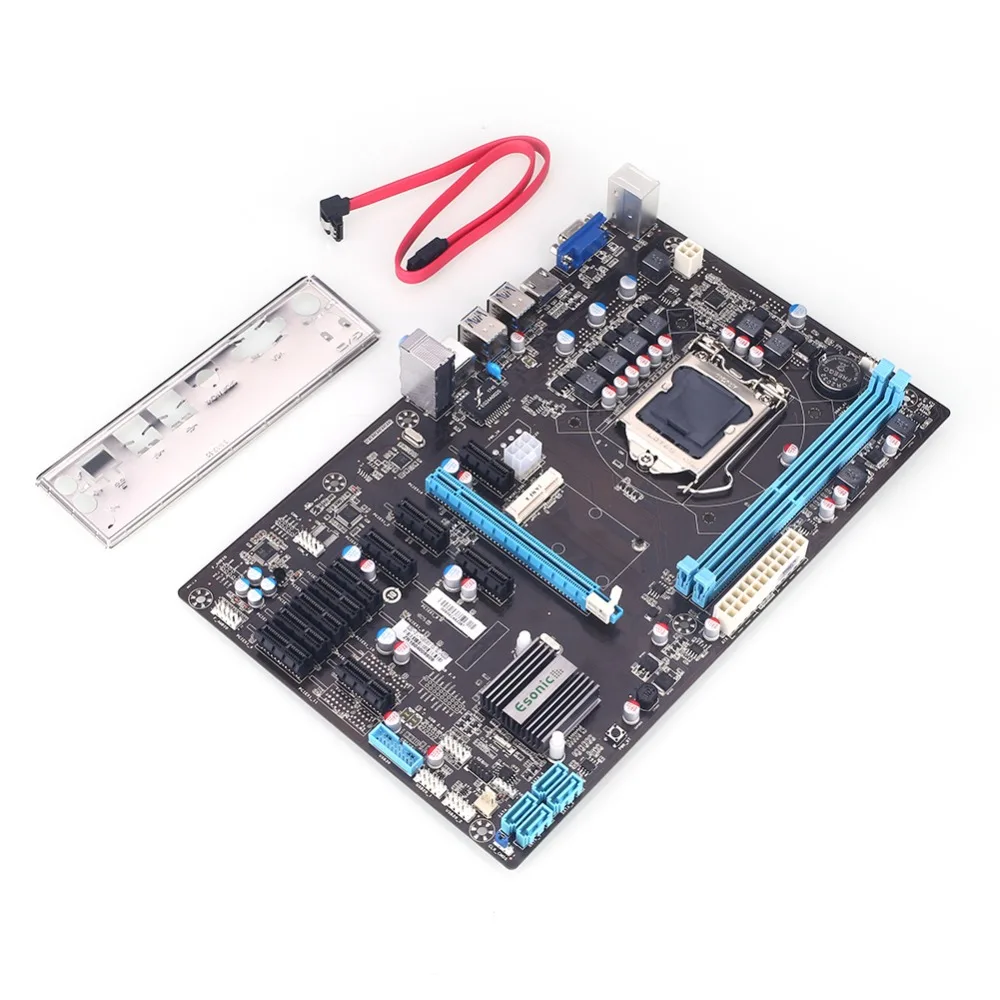 

AMZDEAL Profession High Speed B250 BTC Mining Motherboard Stystemboard USB 3.0 Mining Machine Computer for Core/Pentium/Celeron