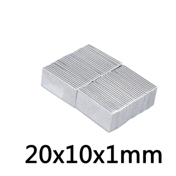 

20pcs 20x10x1 mm N35 Strong Square NdFeB Rare Earth Magnet 20*10*1 mm Neodymium Magnets 20mm x 10mm x 1mm