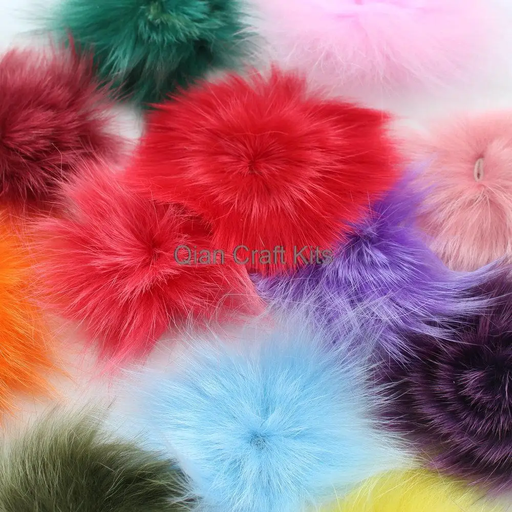 20pcs mix color luxury Round Genuine Mink Fur pad size from 50mm-80mm