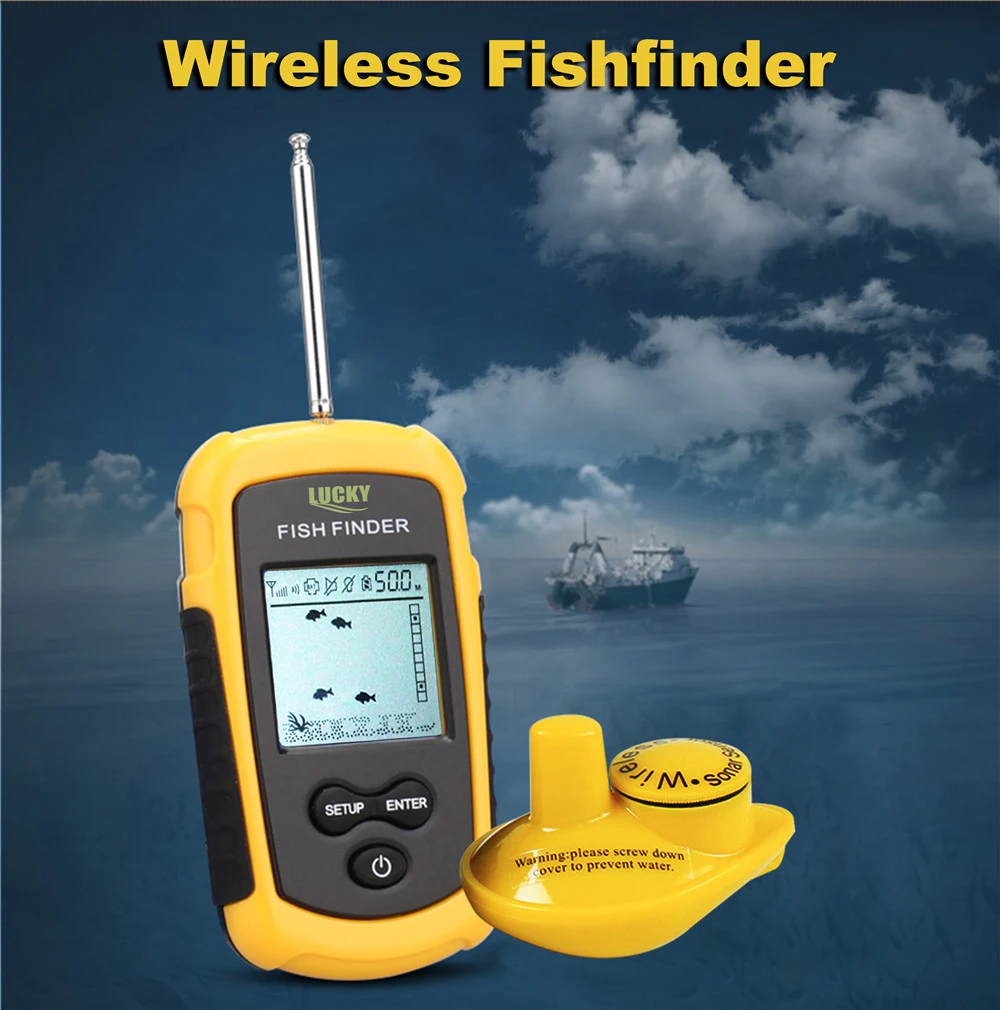 Localizador de Peixe sem Fio Localizador de Peixes de Isca Isca de Pesca Findfish Portátil Ecobatímetro Sonar de Pesca Fishfinder Alarme Sensor Findfish Recarregável 11 de alarme de peixes sensor findfish recarregável fishfinder