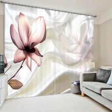 Luxury flowers 3D Blackout Window Curtains For Living room Bedding room Home Decor Tapestry Wall Carpet Drapes Cotinas