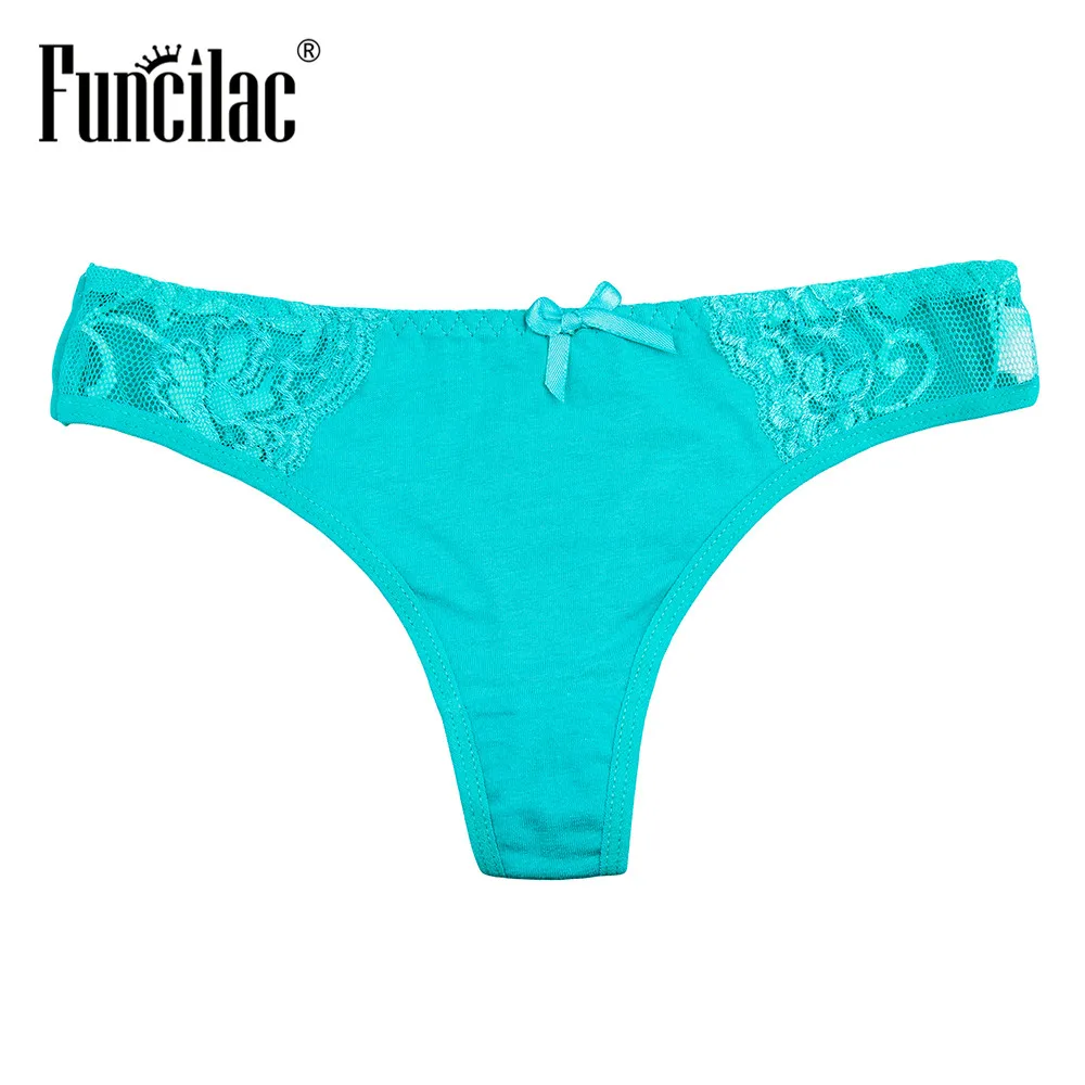 FUNCILAC женские кружевные стринги и женское нижнее белье трусики из хлопка Mutande Donna