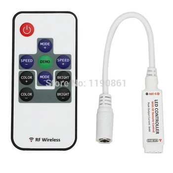 

9 Keys Mini RF rgb led controller wireless for LED module and LED strip lights Untra slim 144Watts output