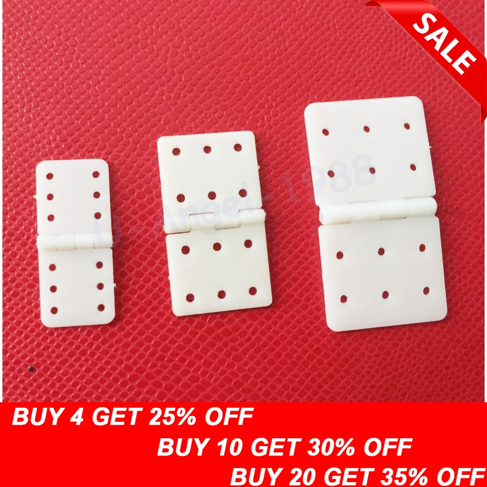

20pcs/lot Nylon & Pinned Hinge 20x36mm / 16x29mm / 12x24mm For RC Airplane Plane Parts Model Replacement