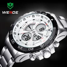 2016 WEIDE Top Fashion Relojes Hombres Marca de Lujo del Cuarzo de Los Hombres hora Analógica Reloj Hombre Militar Del Ejército Del Deporte LED Digital de Muñeca relojes